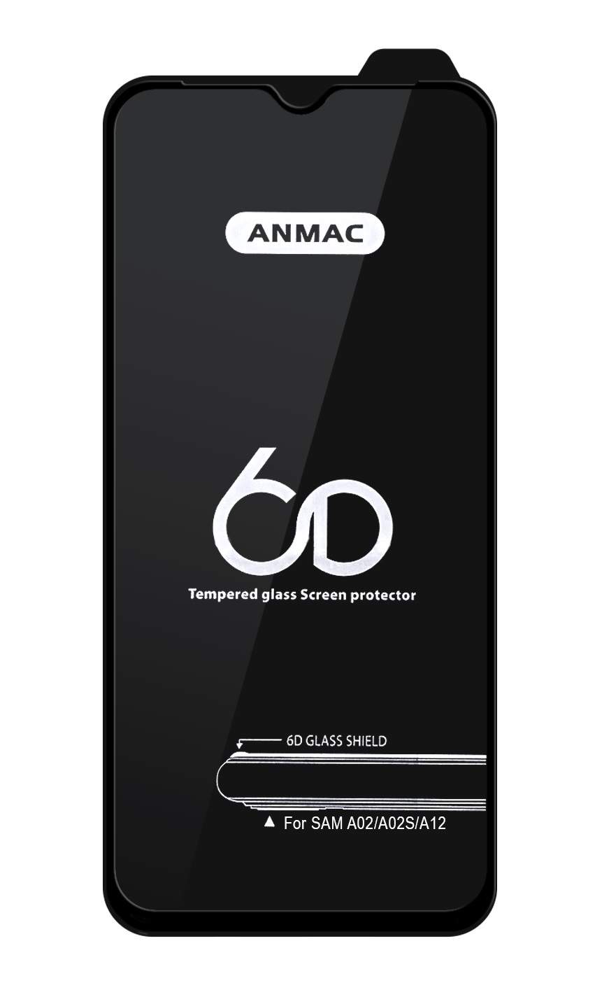 

Защитное стекло для Samsung A02/A02S/A04/A04S/A12 Anmac 6D Black (IS018451)