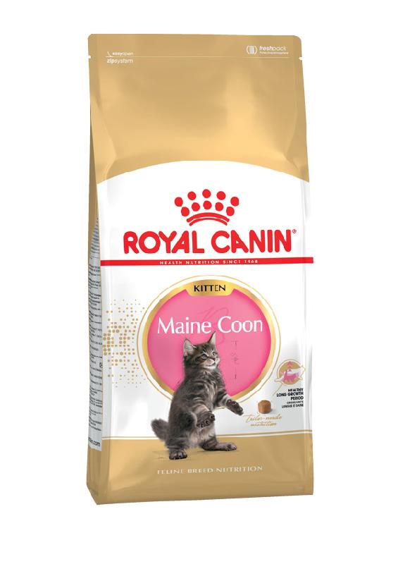 Сухой корм для котят ROYAL CANIN Maine Coon Kitten, мейн-кун, домашняя птица, 0,4кг