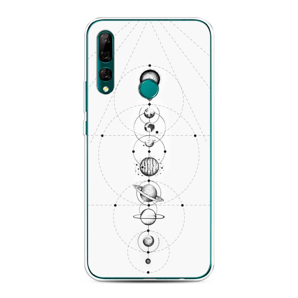 

Чехол на Huawei Y9 Prime 2019 "Парад планет", Серый, 611950-2