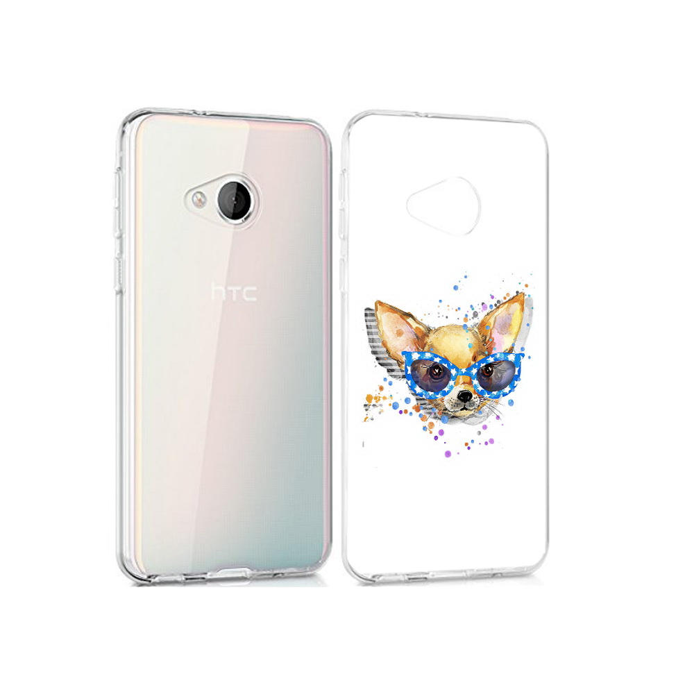 

Чехол MyPads Tocco для HTC U Play чихуа-хуа в очках, Прозрачный, Tocco
