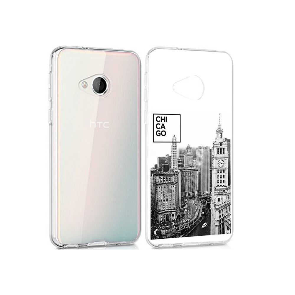 

Чехол MyPads Tocco для HTC U Play черно белый чикаго, Прозрачный, Tocco