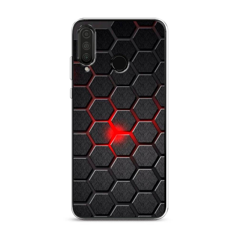 

Чехол на Huawei P30 Lite "Соты красные", Красный;черный;серый, 67950-3