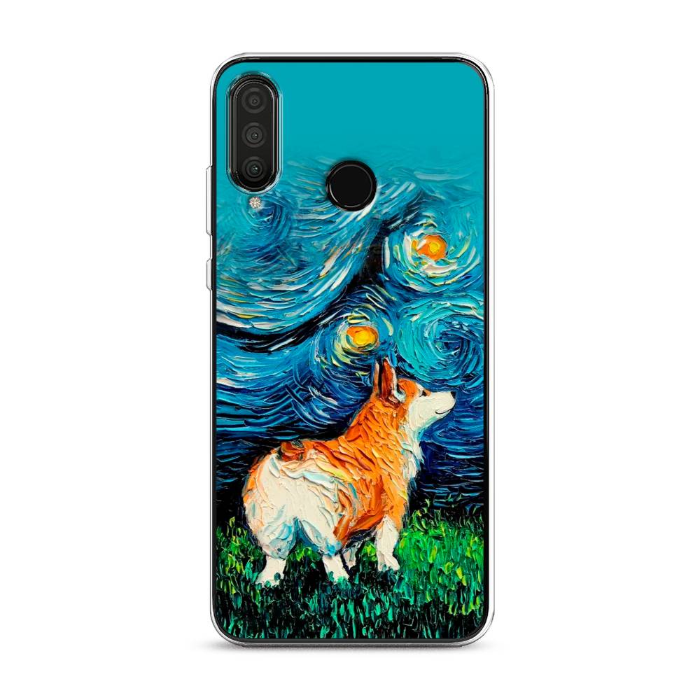 

Чехол на Huawei P30 Lite "Корги звёздная ночь", Коричневый;белый;зеленый, 67950-1