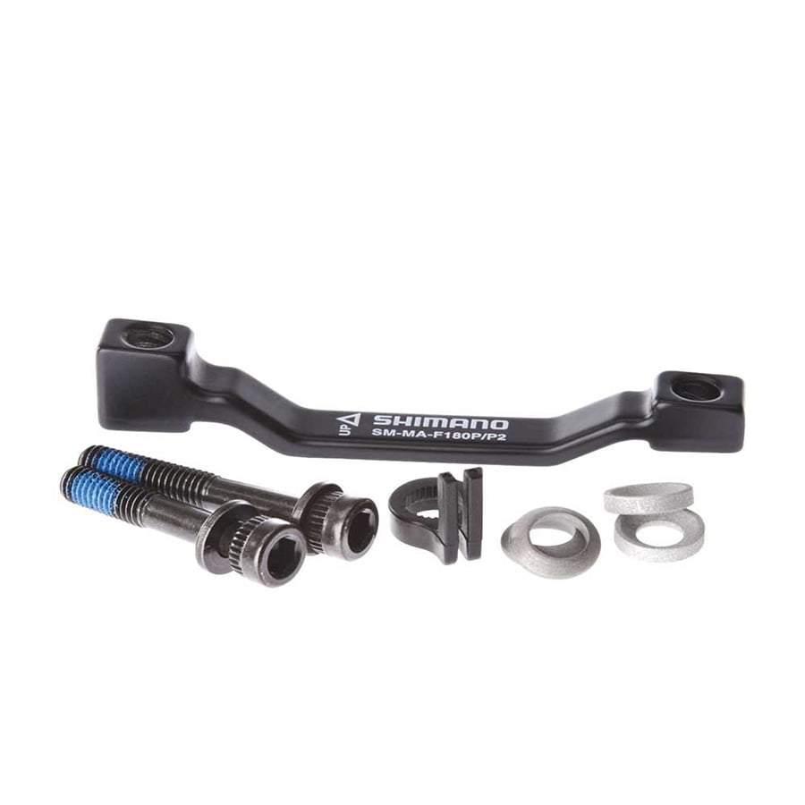 

Адаптер дискового тормоза Shimano F180P/P болт (2шт) стопорное кольцо (1шт) шайбы (4шт), Черный