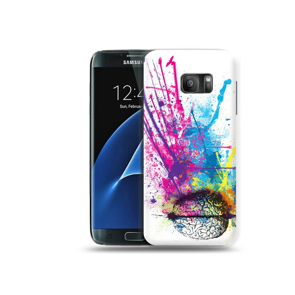 

Чехол MyPads Tocco для Samsung Galaxy S7 яркий красочный мозг, Прозрачный, Tocco
