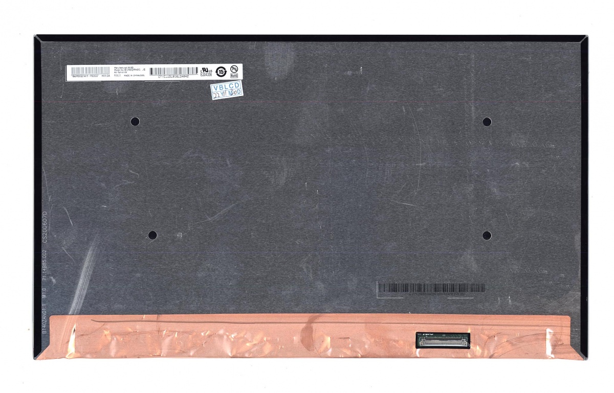 

Матрица OEM для ноутбука B140ZAN01.6 (100188522V), совместимая с p/n: B140ZAN01.6