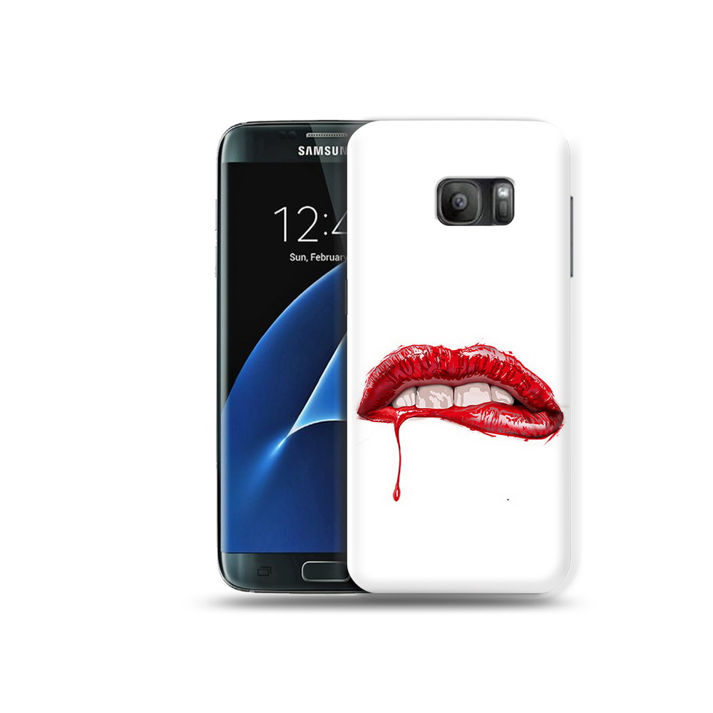 

Чехол MyPads Tocco для Samsung Galaxy S7 яркие красные губы, Прозрачный, Tocco