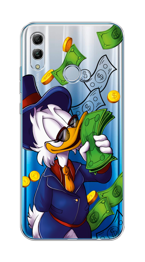 

Чехол на Honor 10 Lite/Huawei P Smart 2019 "Scrooge McDuck with Money", Синий;зеленый;белый, 67550-6