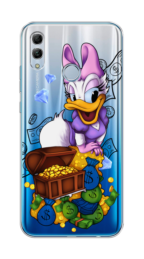 

Чехол на Honor 10 Lite/Huawei P Smart 2019 "Rich Daisy Duck", Коричневый;белый;фиолетовый, 67550-6