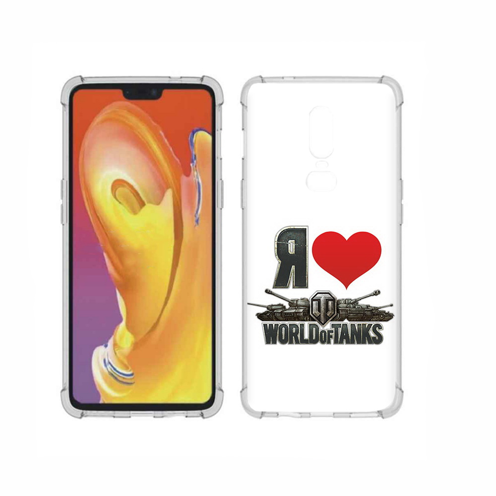 

Чехол MyPads Tocco для OnePlus 6 я люблю ворлд оф танк, Прозрачный, Tocco