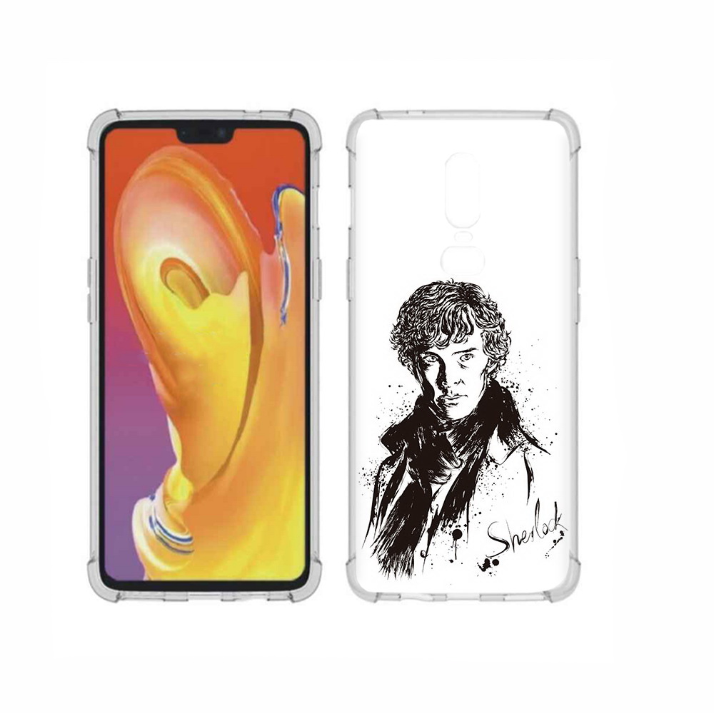 

Чехол MyPads Tocco для OnePlus 6 шерлок холмс портрет, Прозрачный, Tocco