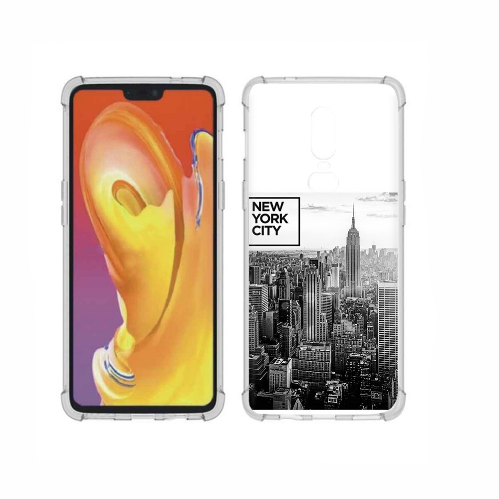 

Чехол MyPads Tocco для OnePlus 6 черно белый ньюерк, Прозрачный, Tocco