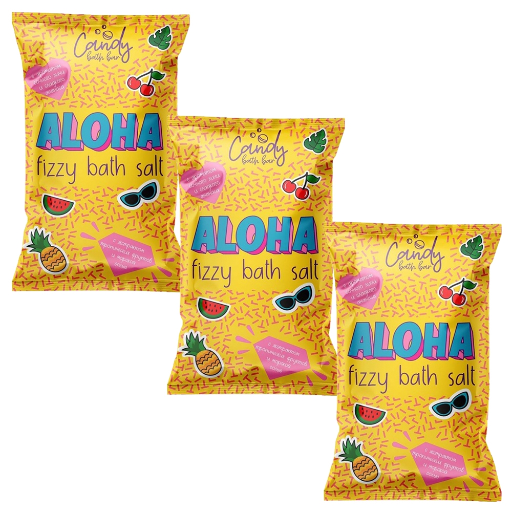 Шипучая соль для ванн Aloha Laboratory Katrin 100 г 3шт