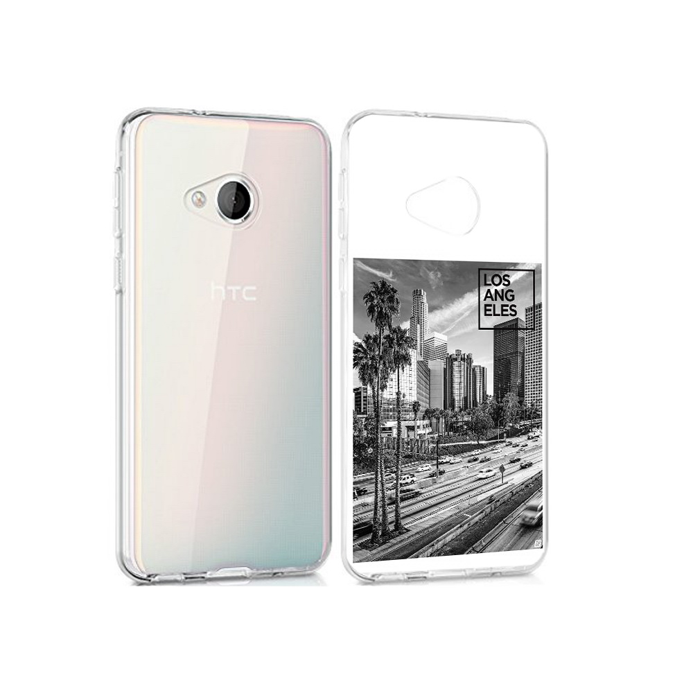 

Чехол MyPads Tocco для HTC U Play черно белый лос анджелес, Прозрачный, Tocco
