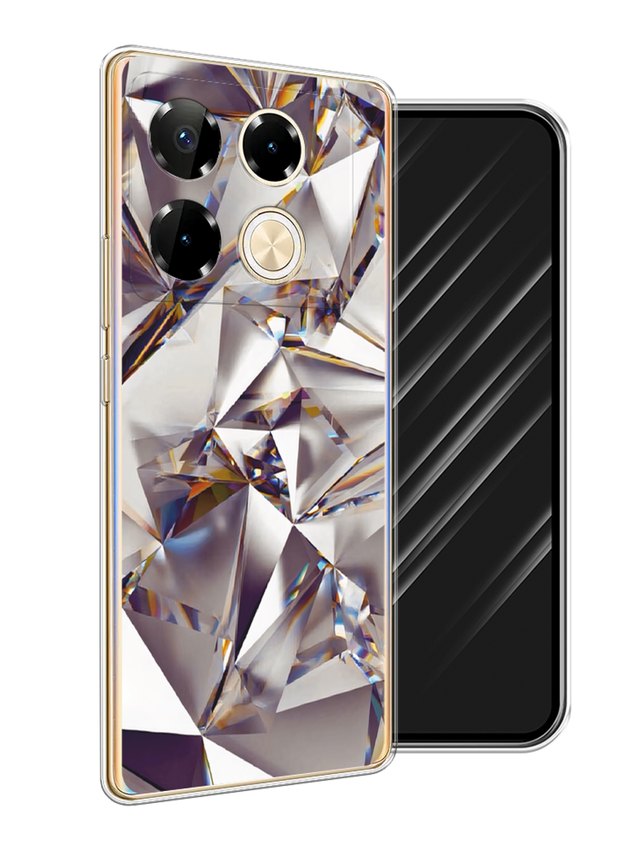 

Чехол Awog на Infinix Note 40 Pro "Бриллианты", Серебристый;бежевый, 3105750-1