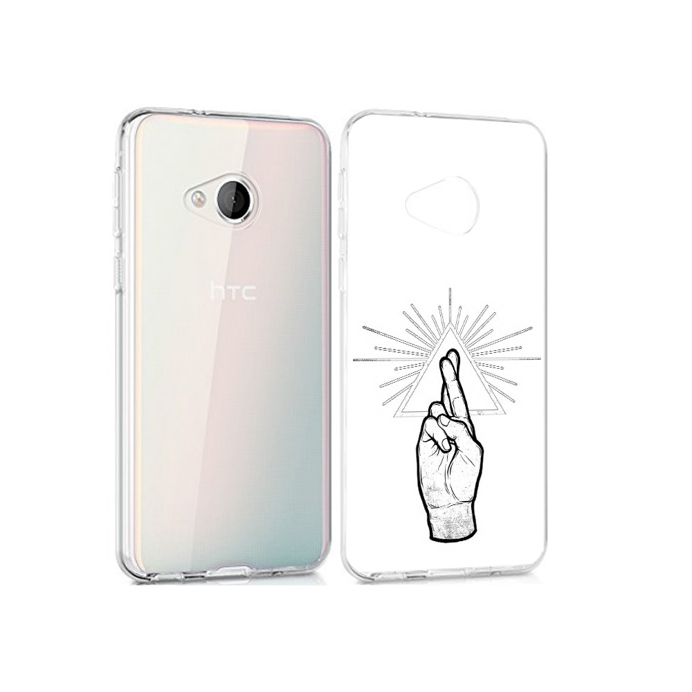 

Чехол MyPads Tocco для HTC U Play черно белая рука, Прозрачный, Tocco