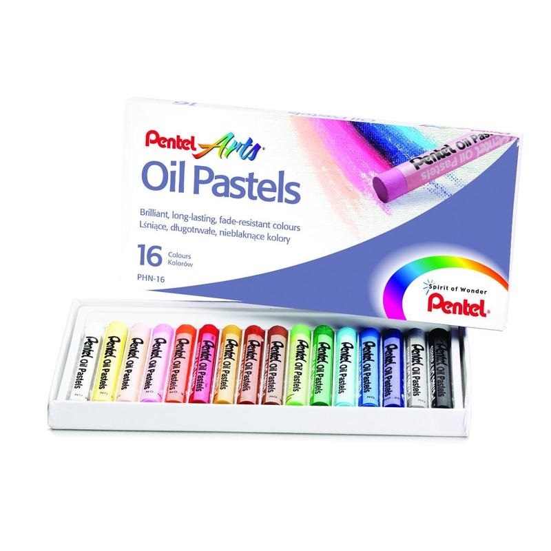 Пастель масляная 16 цветов Pentel Oil Pastels круглая 12шт