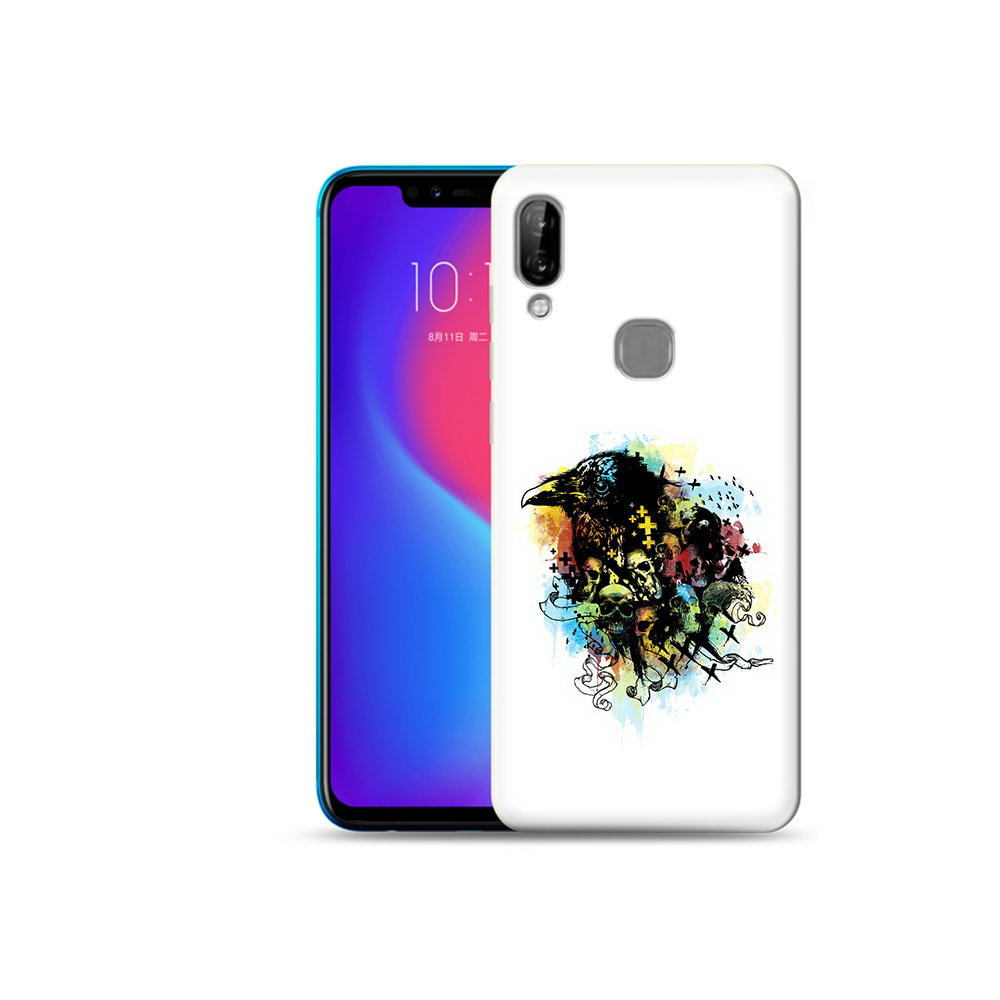 

Чехол MyPads Tocco для Lenovo S5 Pro ворон и черепа, Прозрачный, Tocco