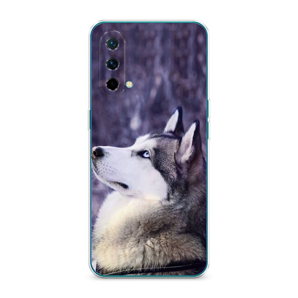 

Чехол на OnePlus Nord CE 5G "Хаски 1", Фиолетовый;белый, 151850-1