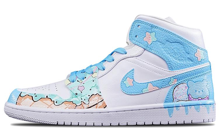 

Кеды унисекс Jordan Air Jordan 1 Mid белые 43 EU, Белый, Air Jordan 1 Mid