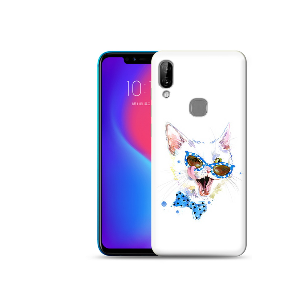 

Чехол MyPads Tocco для Lenovo S5 Pro белый кот, Прозрачный, Tocco