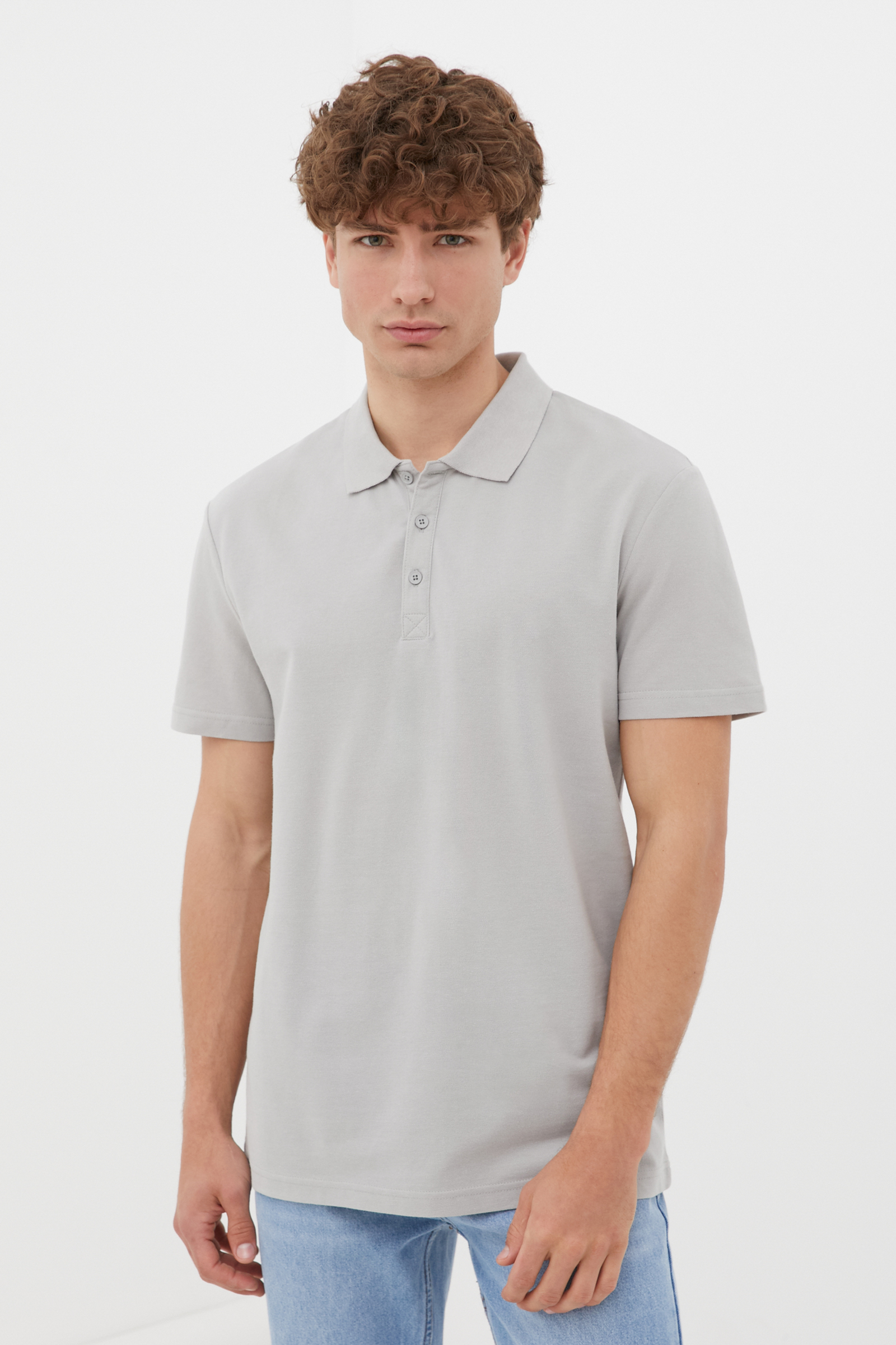 

Футболка мужская Finn Flare BAS-20006 серебристая 3XL, BAS-20006