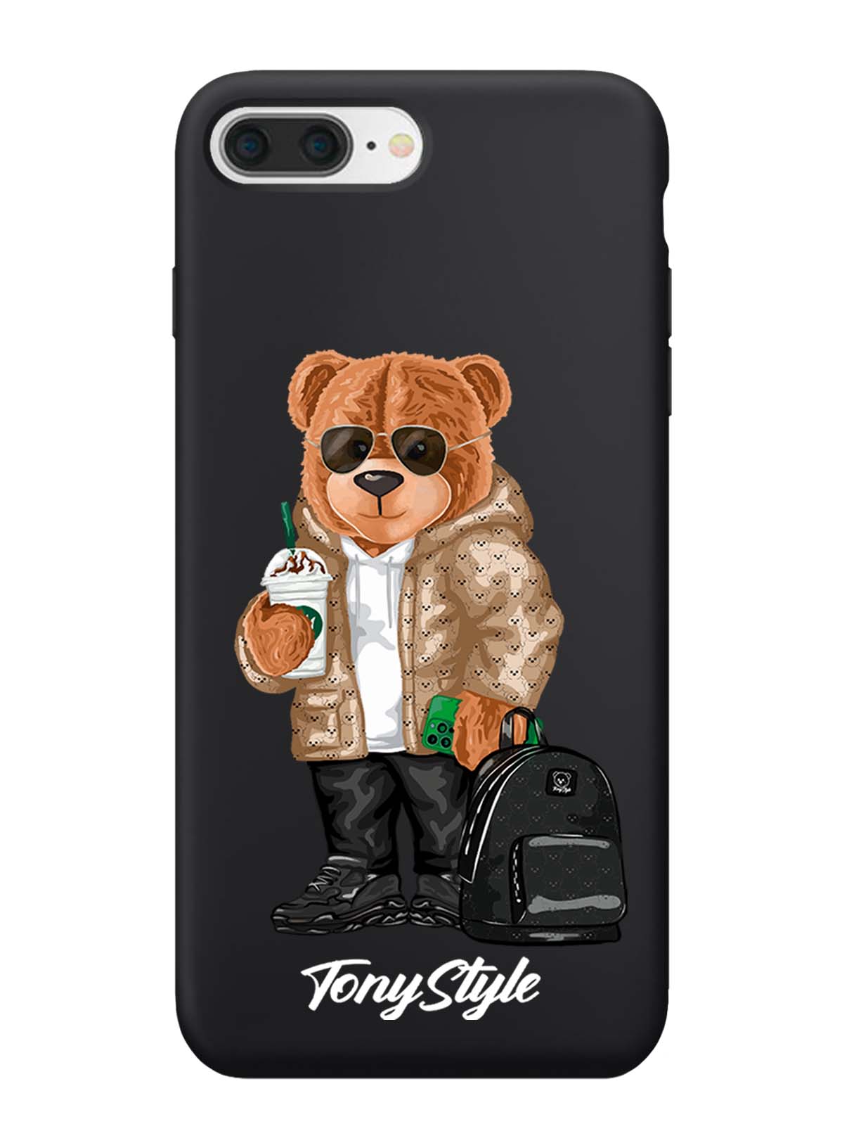 

Чехол Tony Style iPhone 7+/8+ Tony Style в очках, Коричневый;черный;белый, iPhone 7+/8+ Tony Style в очках