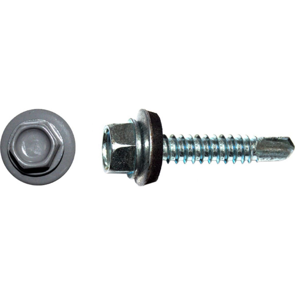 

Кровельный саморез КРЕП-КОМП 5,5x19, RAL7004, серый, 250 шт. ск55197004кф