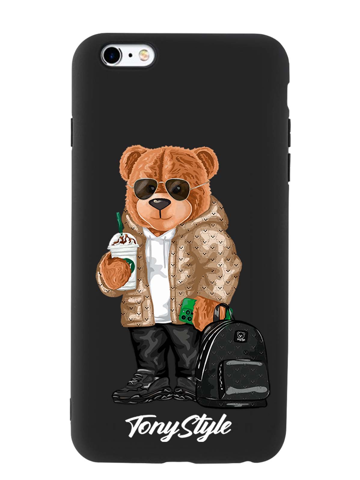 

Чехол Tony Style iPhone 6+/6s+ Tony Style в очках, Коричневый;черный;белый, iPhone 6+/6s+ Tony Style в очках