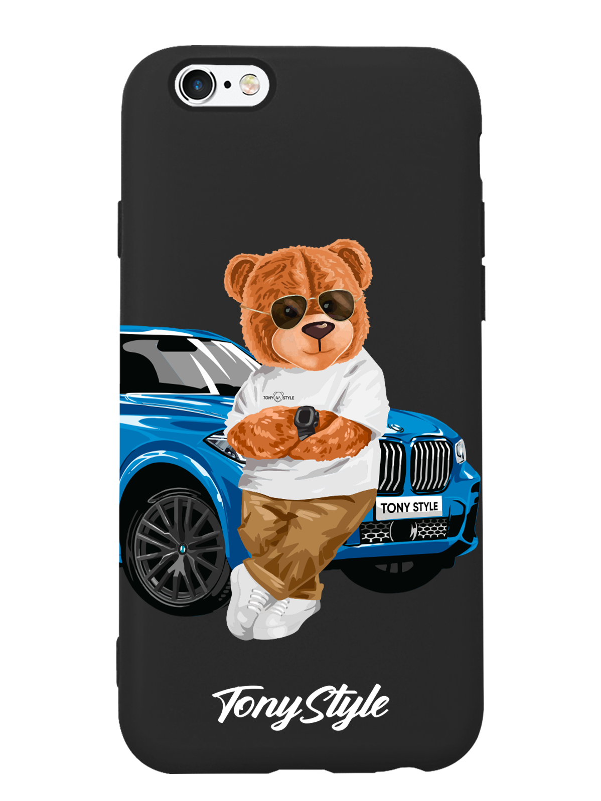 

Чехол Tony Style iPhone 6/6s Tony Style с машиной, Голубой;коричневый;белый, iPhone 6/6s Tony Style с машиной