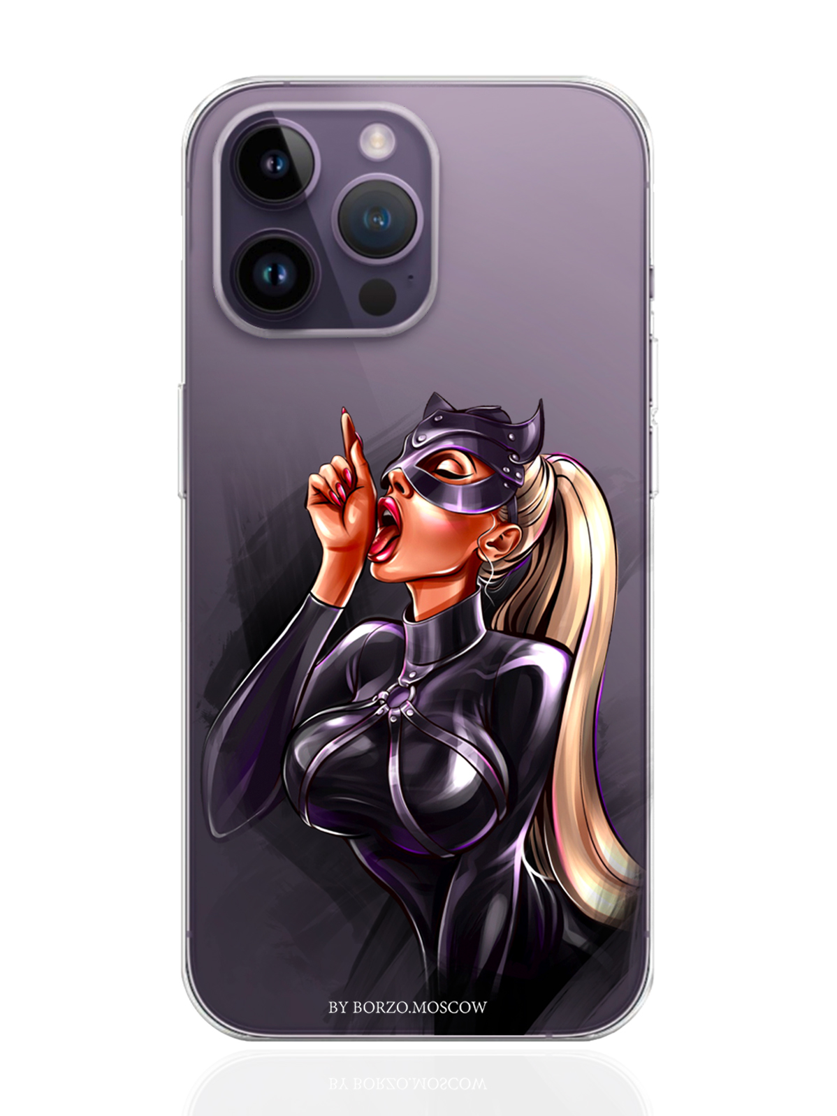 

Чехол MustHaveCase iPhone 14 Pro Max Кошечка, Прозрачный;черный;коричневый, iPhone 14 Pro Max Кошечка