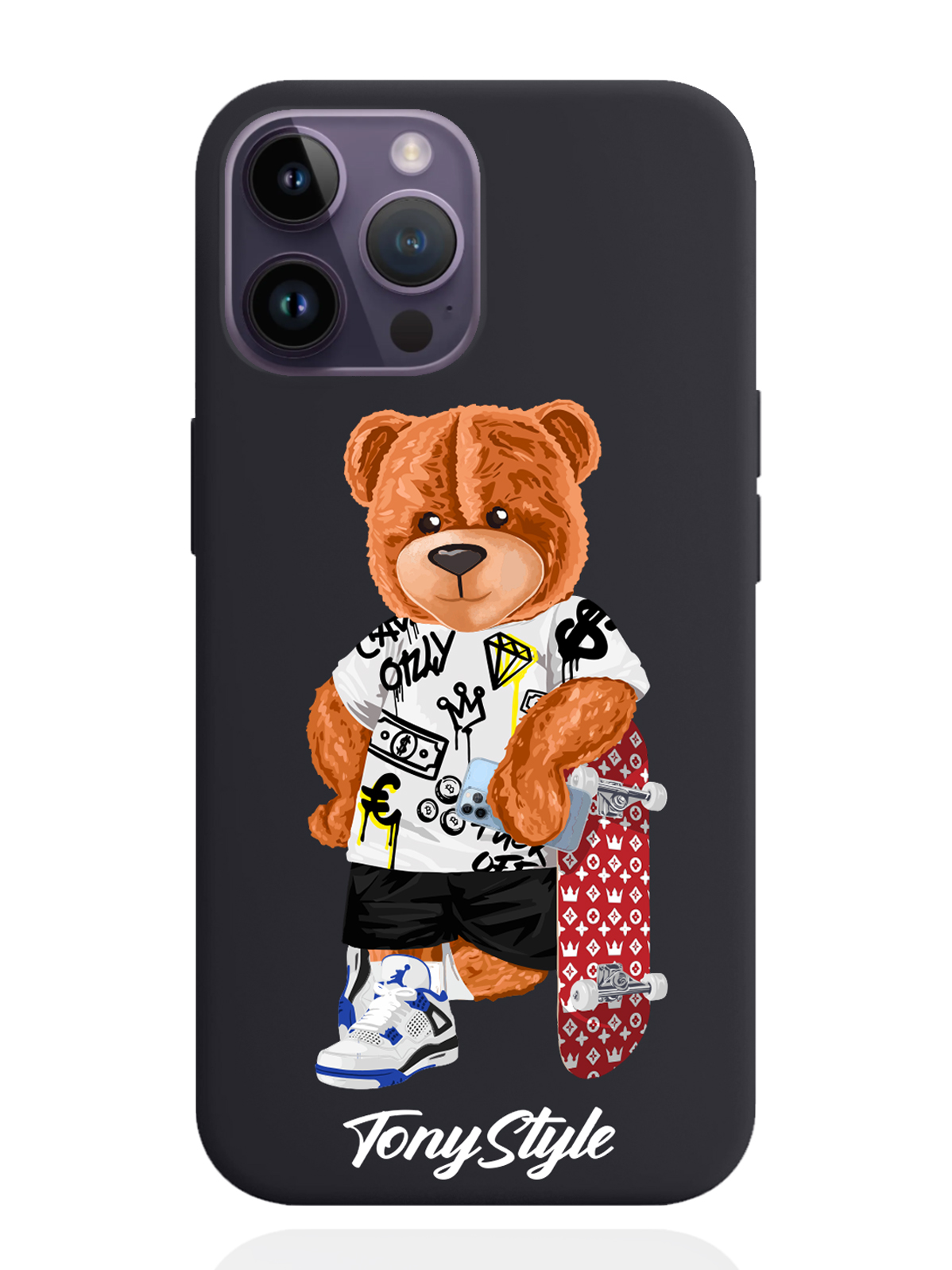 

Чехол Tony Style iPhone 14 Pro Max Tony Style со скейтом, Коричневый;черный;красный, iPhone 14 Pro Max Tony Style со скейтом
