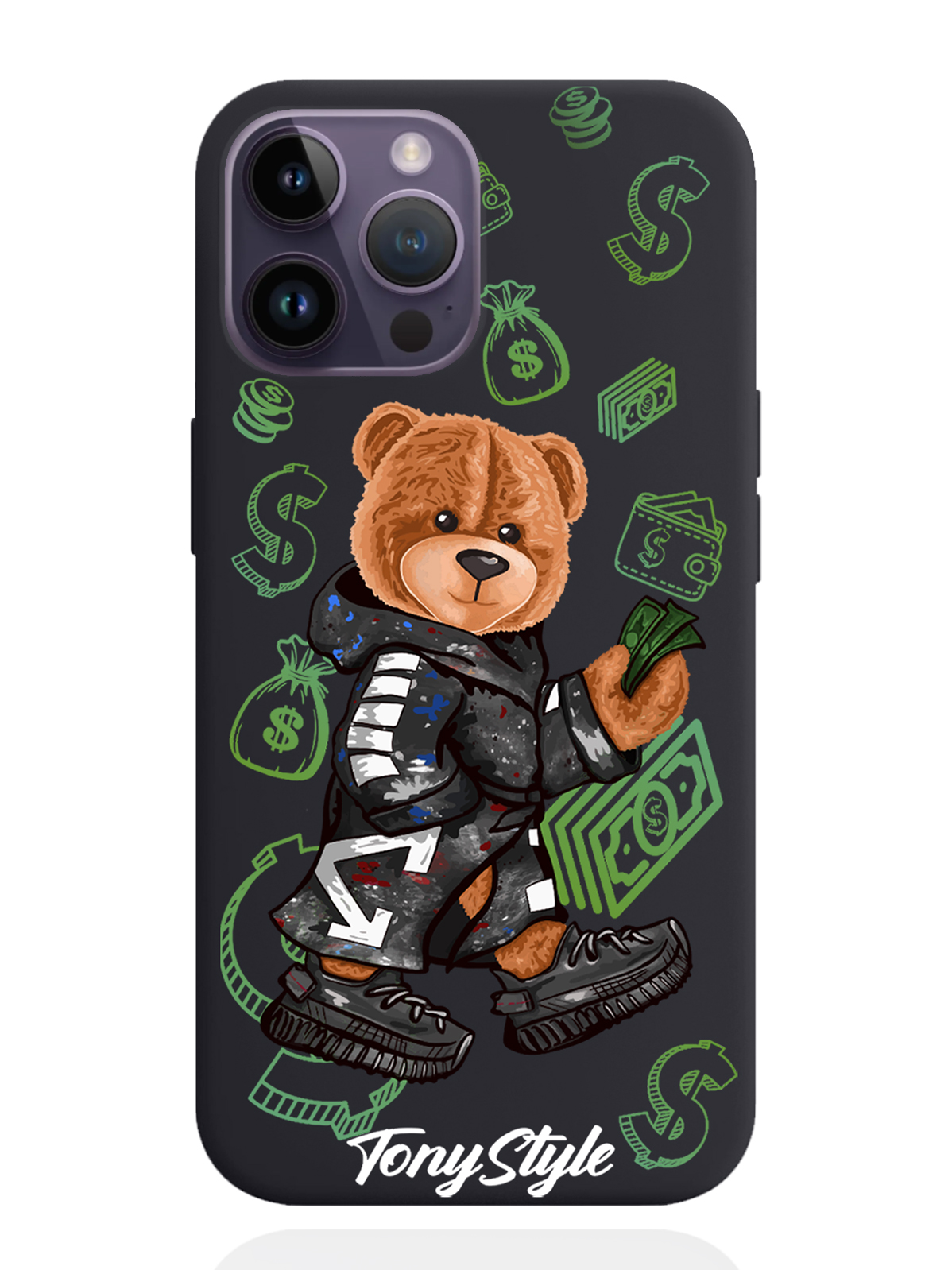 

Чехол Tony Style iPhone 14 Pro Max Tony Style Деньги, Коричневый;черный;зеленый, iPhone 14 Pro Max Tony Style Деньги