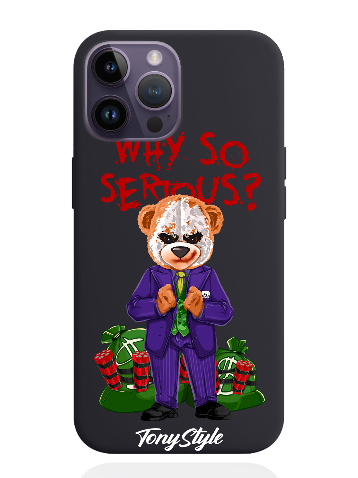 

Чехол Tony Style iPhone 14 Pro Max Tony Style Джокер Joker Why so serious, iPhone 14 Pro Max Tony Style Джокер Joker Why so serious