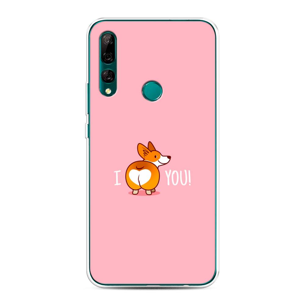 

Чехол на Huawei Y9 Prime 2019 "Корги I love you", Розовый;коричневый;белый, 611950-1
