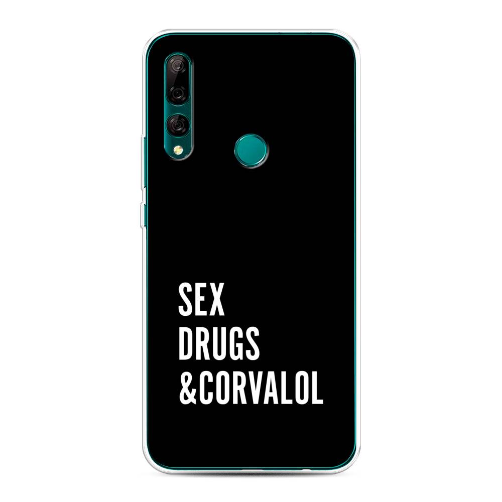 

Чехол на Huawei Y9 Prime 2019 "Corvalol", Черный;серый;белый, 611950-6
