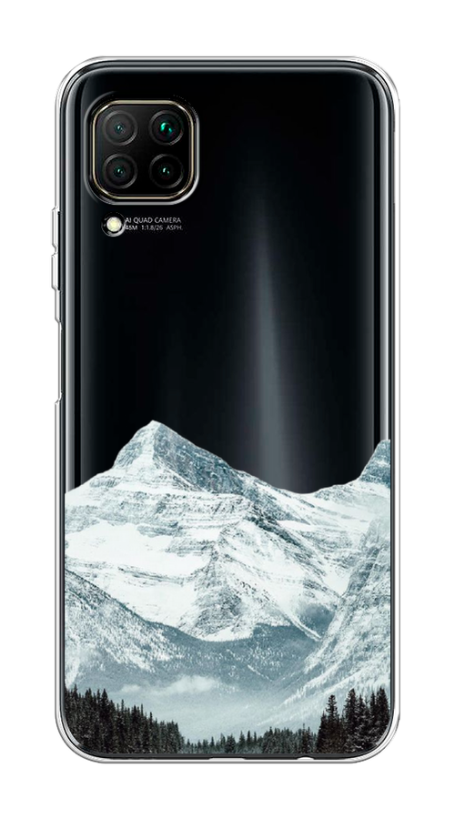 

Чехол на Huawei P40 Lite "Горы арт 1", Белый;зеленый, 611650-2