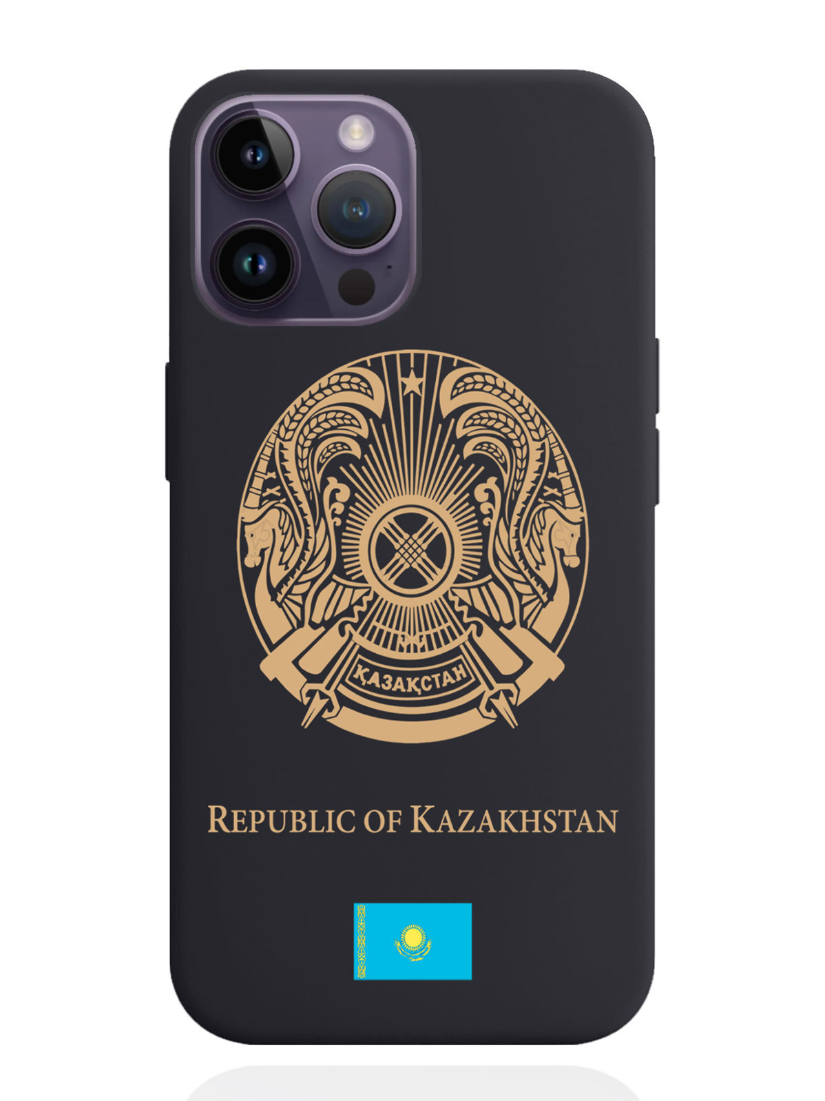 

Чехол SignumCase iPhone 14 Pro Max Золотой Герб Казахстана, Золотистый;черный, iPhone 14 Pro Max Золотой Герб Казахстана
