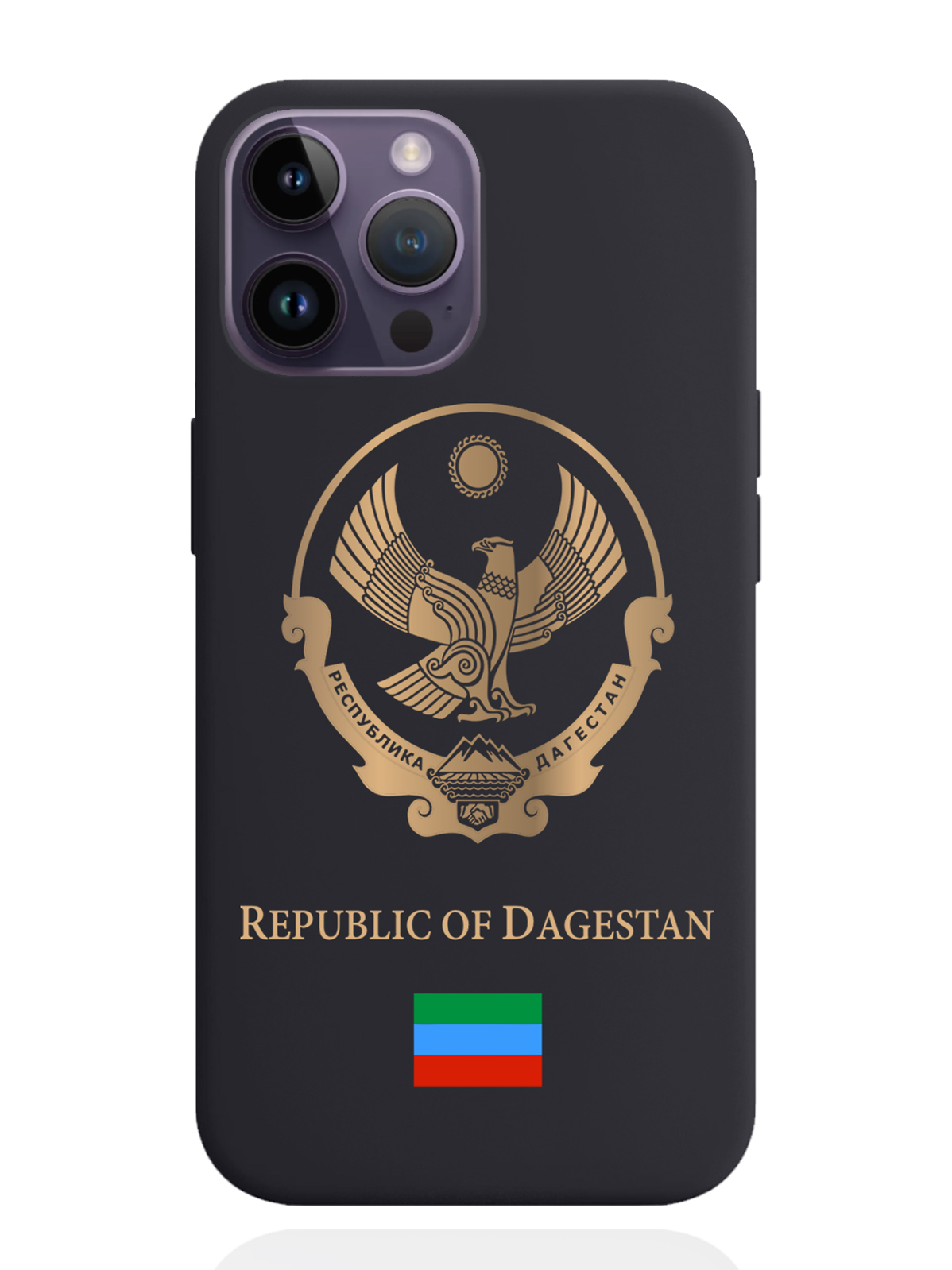 

Чехол SignumCase iPhone 14 Pro Max Золотой Герб Дагестана, Золотистый;черный, iPhone 14 Pro Max Золотой Герб Дагестана