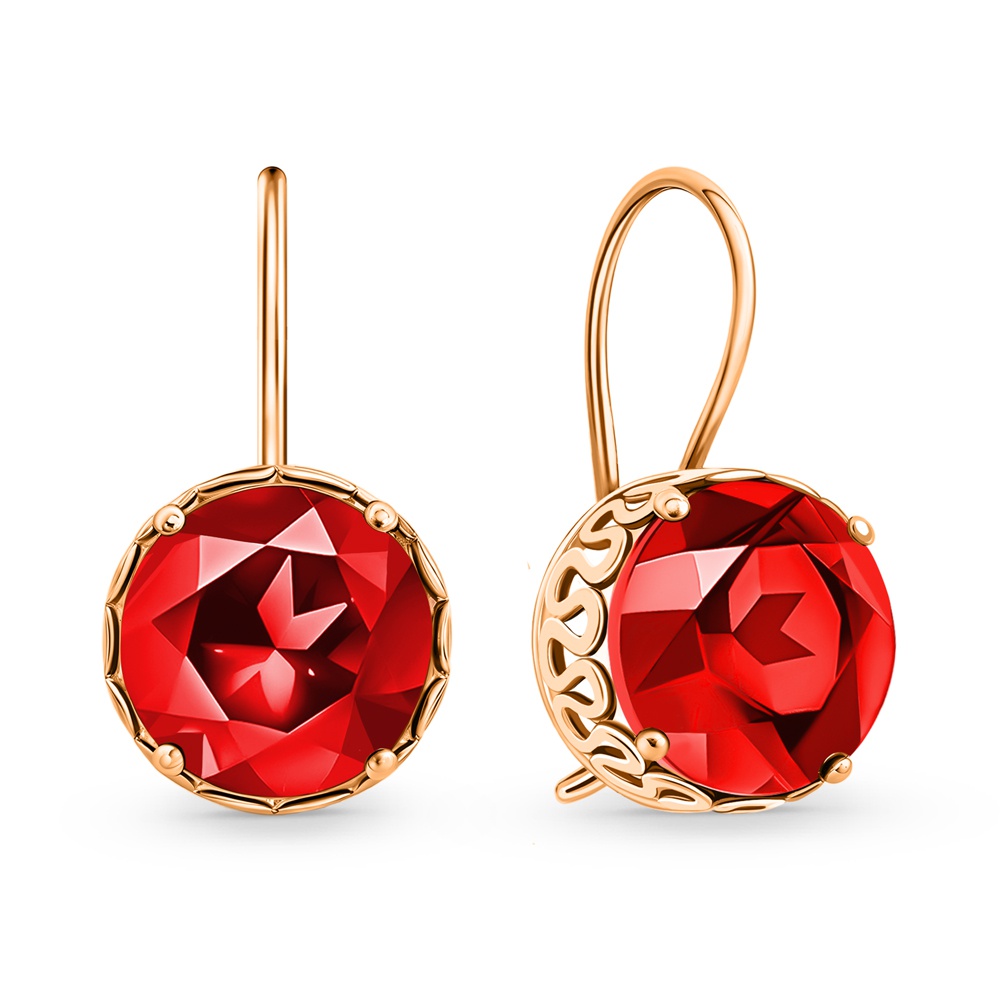 

Серьги из золота 585Gold 202013825, гранат, 202013825