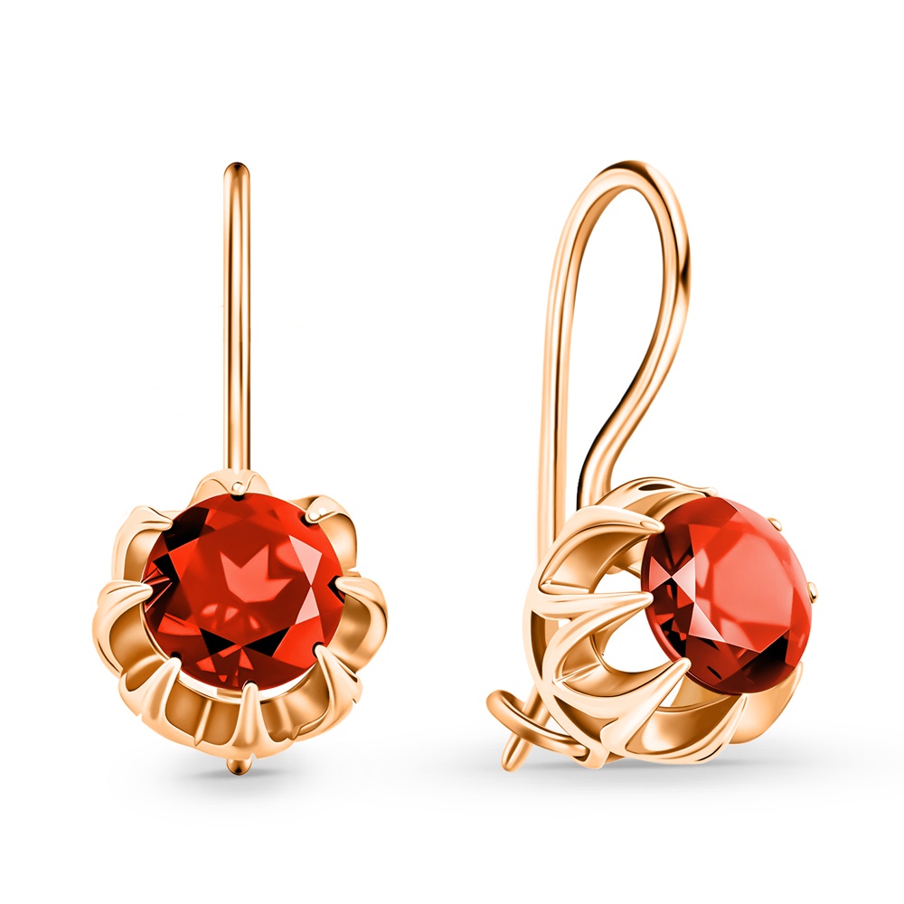 

Серьги из золота 585Gold 202013824, гранат, 202013824