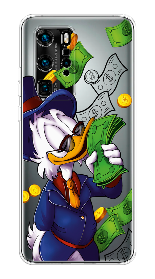 

Чехол на Huawei P40 Pro "Scrooge McDuck with Money", Синий;зеленый;белый, 610950-6