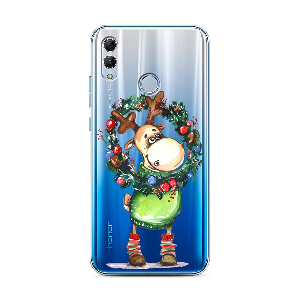 

Чехол для Honor 10 Lite/Huawei P Smart 2019 "Олень с новогодним венком", 67550-4