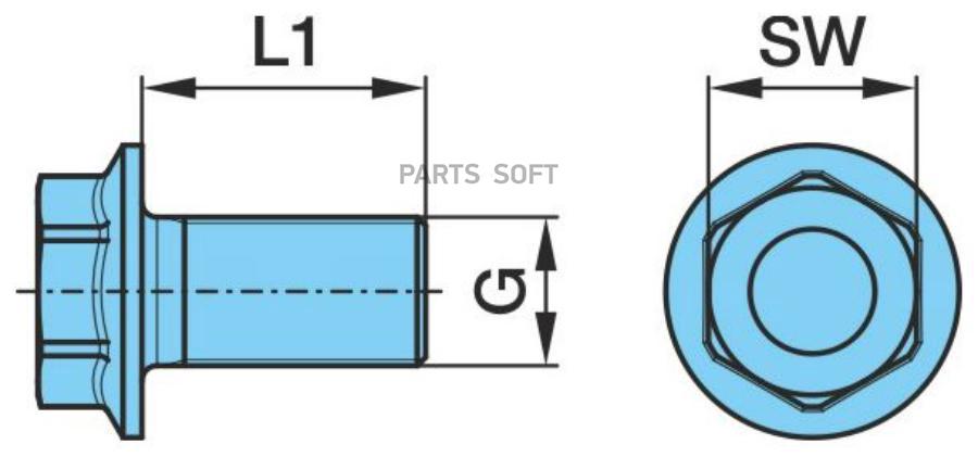 Болт крепления пневмоподушки с буртом M16x35/30 10.9 SW22 BPW