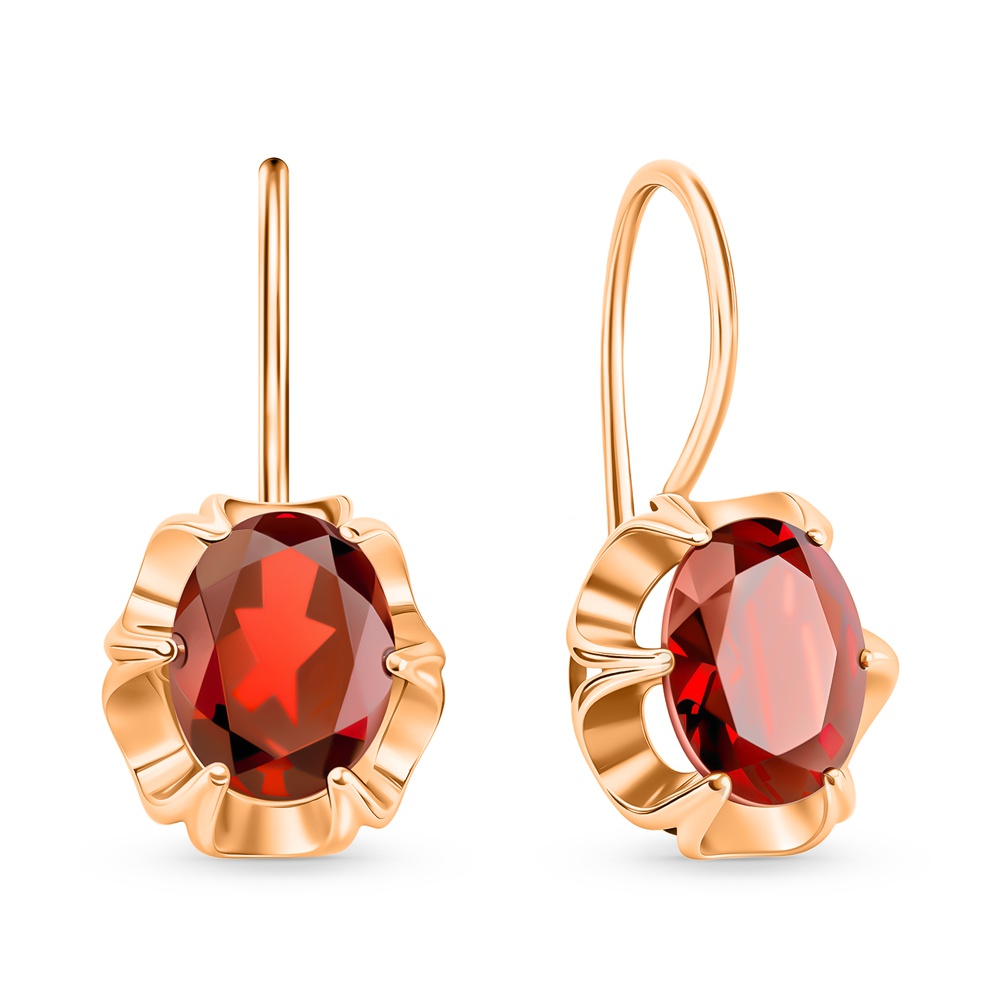 

Серьги из золота 585Gold 202013830, гранат, 202013830