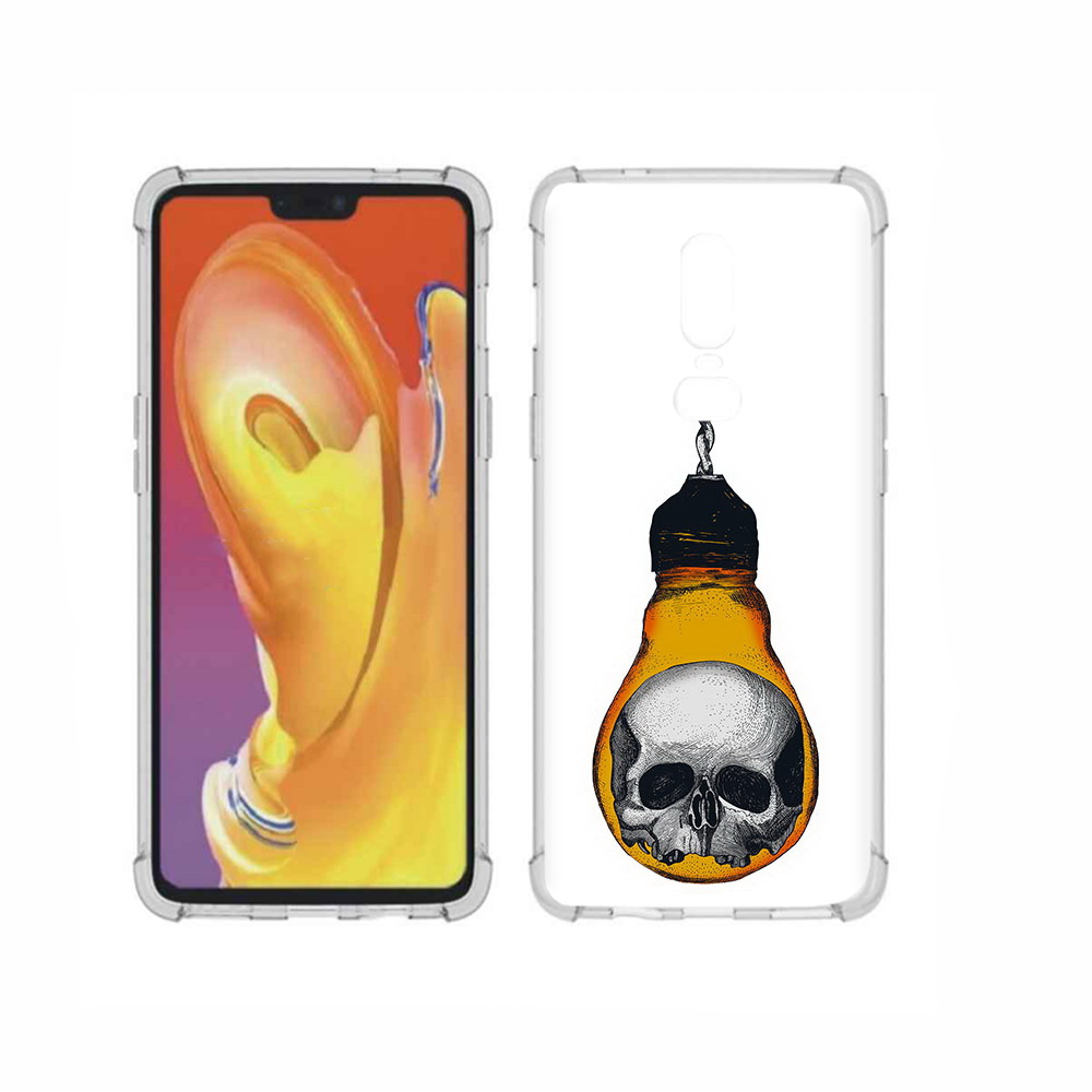 

Чехол MyPads Tocco для OnePlus 6 череп в лампочке, Прозрачный, Tocco