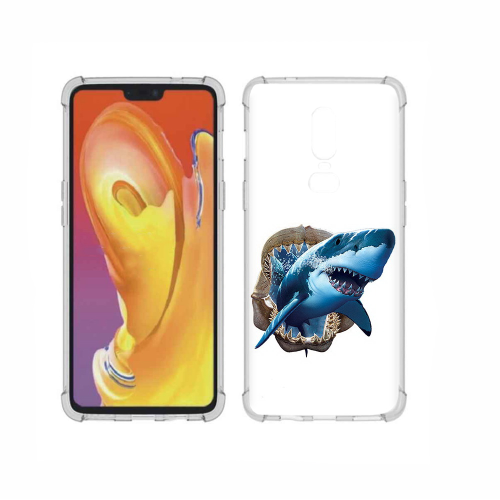 

Чехол MyPads Tocco для OnePlus 6 челюсти, Прозрачный, Tocco