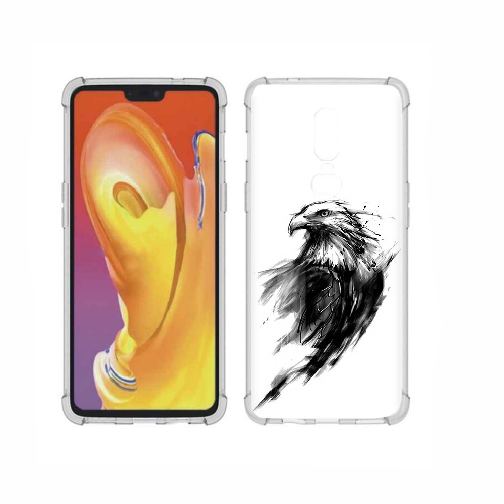 

Чехол MyPads Tocco для OnePlus 6 чб птица, Прозрачный, Tocco