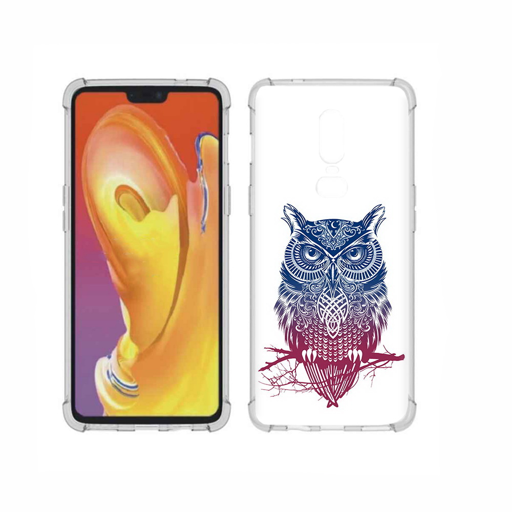 

Чехол MyPads Tocco для OnePlus 6 хиппи сова, Прозрачный, Tocco