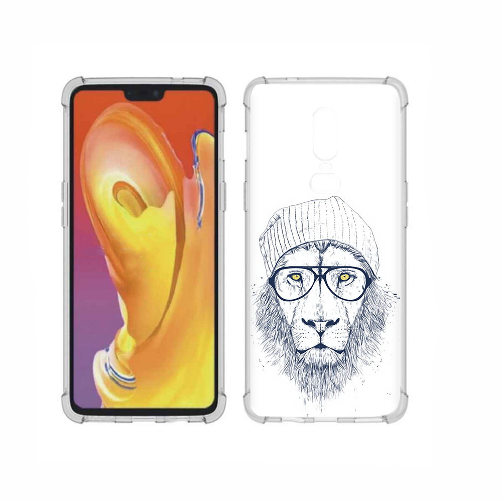 

Чехол MyPads Tocco для OnePlus 6 хиппи лев, Прозрачный, Tocco